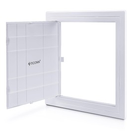 TICONN Access Panel for Drywall, 10 x 10 Inch ABS Plastic Wall Hole Cover Access Doors, Easy Install Drywall Access Panel, Ceiling, Wiring and Cables
