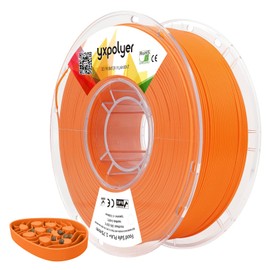 YXPOLYER PLA+ Filament Food Safe PLA Plus Food-Grade 1.75mm 3D Printing Filament 1kg 2.2lbs with PC Reusable Spool fit AMS System and Most FDM 3D Printers, Orange