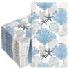 FYSUIMU 100Pcs Ocean Guest Napkin Starfish Seashell Coral Disposable Paper