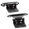 Matte Black 1/2" Overlay Cabinet Hinges, 6 Pack (3 Pairs)
