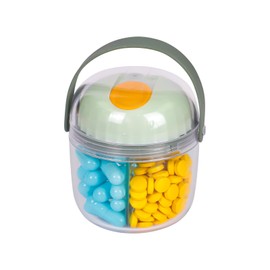 4 Compartments Supplement Organizer Travel Pill Dispenser Weekly Pill Organizer for Vitamins,Fish oil,Tablets