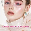 Glitter Freckles Face Tattoo, 5PCS Star Freckles Glitter Tattoos Purple,