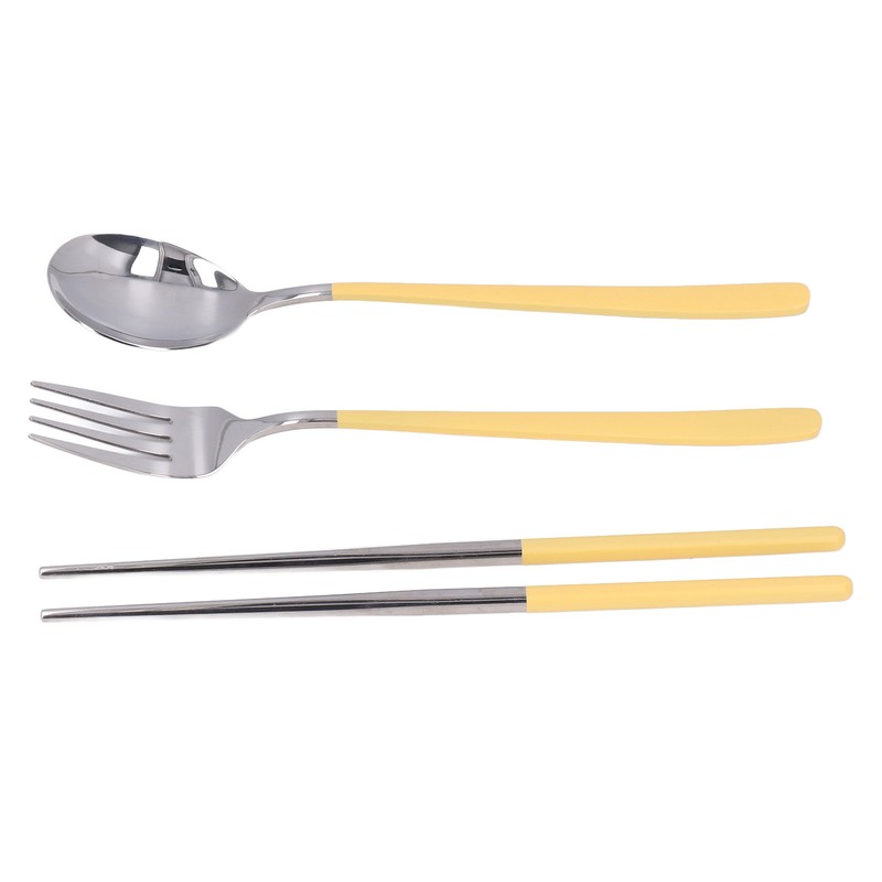 304 Stainless Steel Fork Spoon Chopsticks Set Flatware Reusable Utensils