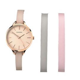 SEKONDA Womens Analogue Classic Quartz Watch with Leather Strap 2629G.42