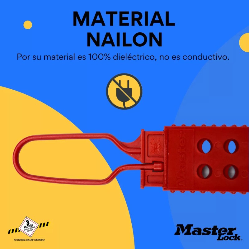 Master Lock Aldaba Plástica De Bloqueo 6 Candados Masterlock 428