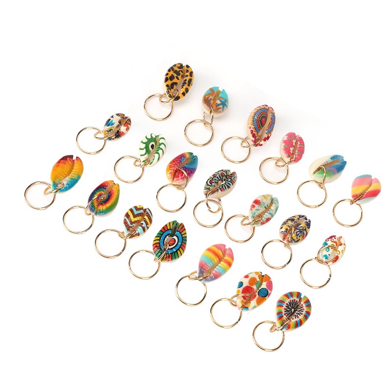 20pcs Shell Dreadlocks Ring DIY Cute Exqusite Hair Braiding Pendant