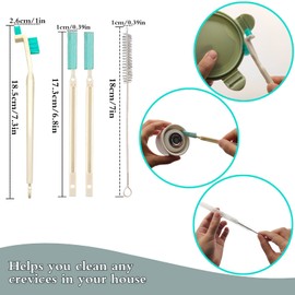 9 Pcs Small Household Cleaning Brushes by ELEMGULY,Deep Detail Crevice Brush Set for Hole, Gap, Corner, Space, Micro Crevice Scrub Cleaner Tool for Bottle, Keyboard, Window, Door Track,1 Sets
