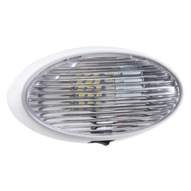 RecPro RV 12V Oval LED Porch Light with Clear Lens | RV Utility Light Fixture for Motorhomes, Campers, Trailers, 5th Wheels (2 Pack) (2 Pack)