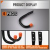 HORUSDY 6-Pack Heavy Duty Metal Wall Hooks, Large Garage Storage