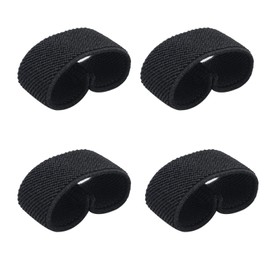 TACNEX Elastic Belt Keepers Strap Organizers Belt Loop Stays Backpack Straps Holder Retainer Band for 1.5" Wide Belts/Straps (Black)