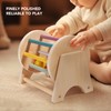 Wooden Rattle Rolling Drum Logic Thinking Hand Eye Coordination Safe