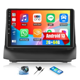 CAMECHO 2G+64G Android 13 Car Stereo for Ford Fiesta 2009-2014 9 Inch Touch Screen with Wireless CarPlay Android Auto Mirror Link 26UI Bluetooth FM GPS Navigation WiFi SWC Backup Camera