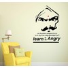Wallstick Learn to Angry wallstickers (Vinyl 70 cm x 50