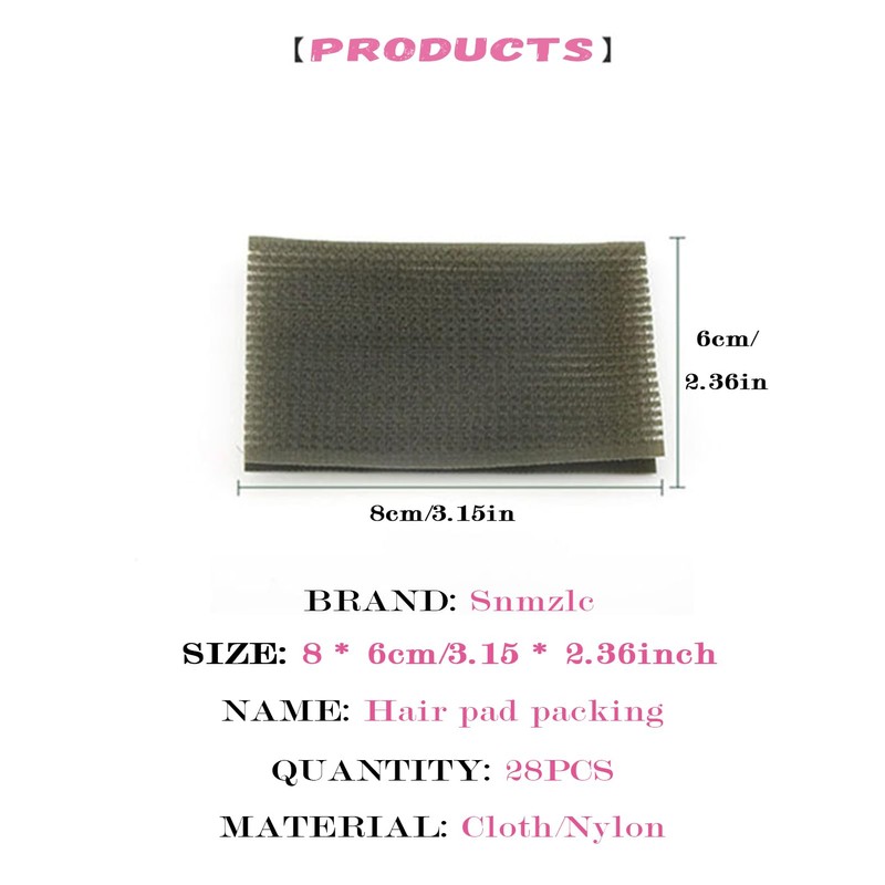 Hair pad packing 28 PCS Hair Pad Bangs patch for