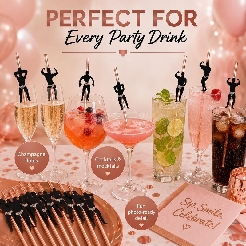 24 Naughty Straws with Novelty Design – Hen Do Bachelorette