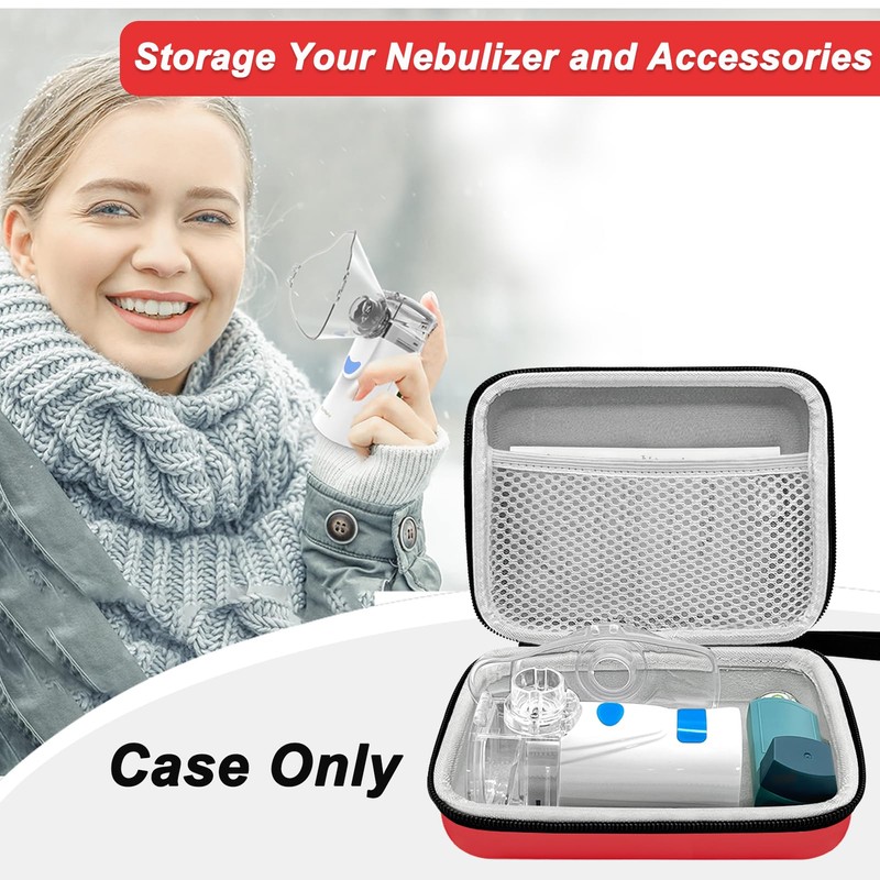 Klawdsky Carrying Case for Portable Nebulizer, Travel Medical Bag, Hard
