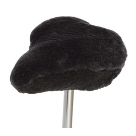 Leibersperger-Felle Bicycle Saddle Cover / Bicycle Saddle Cover Top Made of Real Lambskin Large XL in Slate Colour Length 30 cm Width 27 cm for Touring Saddle Selle Royal Direct from Manufacturer