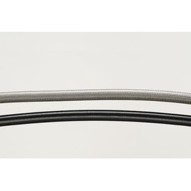 SWAGE LINE BAFB240 HTRC9 Front Brake Hose Kit, Aluminum (Black/Black) Black Smoke Hose, Cello 225 85-93