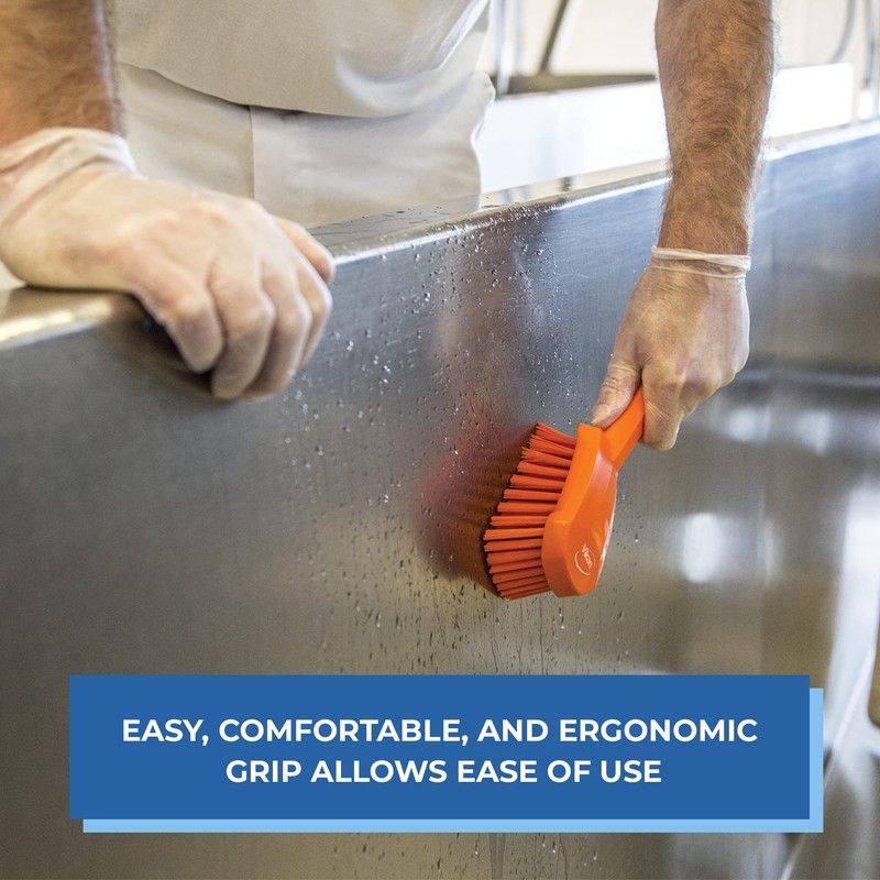 Vikan 41923 Brush,Washing,Stiff,10",PP/PBT,Blue