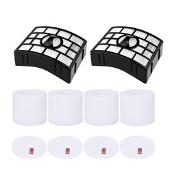 2 HEPA & 4 Set Foam Felt Filter For Shark Vacuum AX950, AX951, AX952, AZ1000, AZ1000W, AZ1001, AZ1002, AZ1002BRN, AZ1002C, AZ1002NP, AZ1003, AZ1003BRN, AZ1500WM, AZ1501, NV650, Part# XHF650 XFF650
