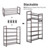 SONGMICS 5-Tier Metal Shoe Rack Adjustable to Flat or Slant
