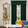 RYB HOME Scalloped Velvet Valances for Windows Decorative, Room Darkening