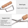 Log Tongs Beech Wood Handle Stainless Steel Clamp High Temperature