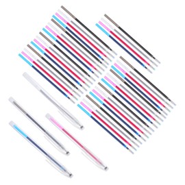 Operitacx 1 Set Water Soluble Pen with Refills Erasable Fabric Markers for Embroidery Sewing Quilting Blue Rosy Black Silver Automatic Disappearance for Clean Work