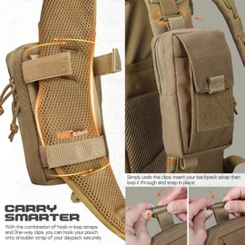 LIVANZ Tactical Backpack Accessories Pouch, Molle Accessories Shoulder Strap Attachment Pouches Utility EDC Phone Pouch Sport