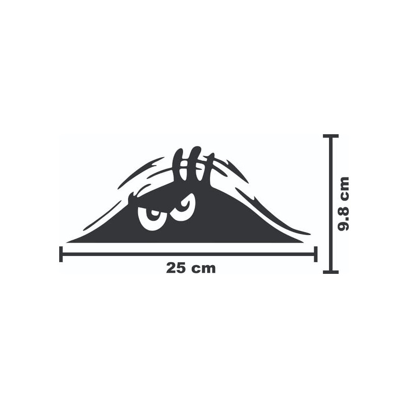 Vmingo Calcomania Ojos Mounstruo Asomandose Cajuela Universal Sticker