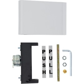 Rockwell Security Push-Pull Paddle Door Handle Left Hand in Aluminum Finish