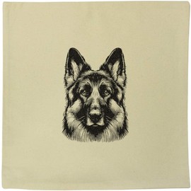 Azeeda 40cm x 40cm 'German Shepherd Dog' Canvas Cushion Cover (CV00039035)