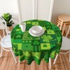 DaLizA St.Patrick's Day Round Tablecloth 60 Inch Green Shamrock Table
