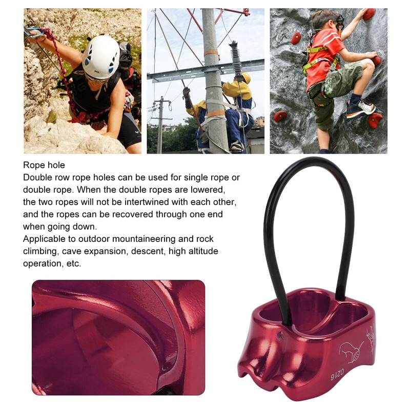 Rappel Device Aluminum Magnesium Alloy ATC Rappelling Descender for Outdoor