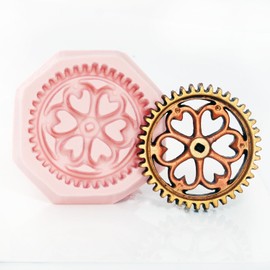 Large Steampunk Gear Silicone Mold Easy To Use Flexible Silicone Food Safe Fondant, Chocolate, Candy, Resin, Polymer Clay Mold