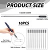 10pcs Black Ink Pen Refills for Cross Ballpoint Pens- 11.6cm