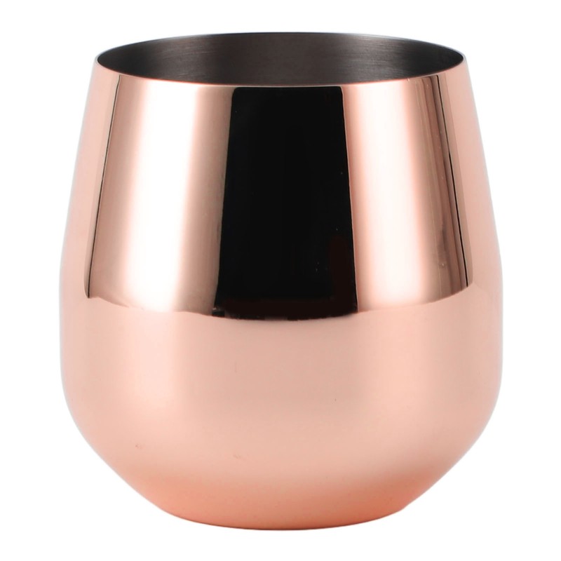 Stainless Steel Wine Glass Stemless Egg Shape 550ml Unbreakable Portable