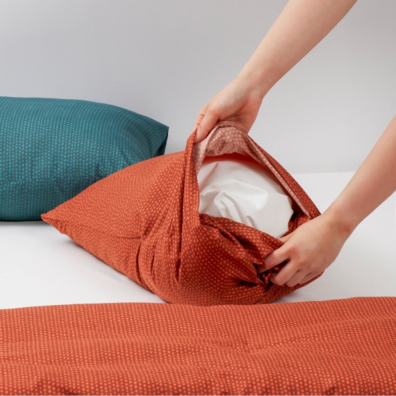 JAJU [JAJU] High-Density Peach Skin Blanket Pillowcase Set_SS_Orange