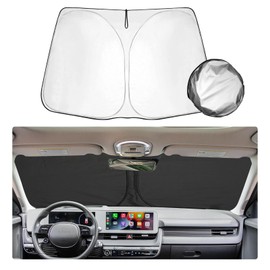 SHAOHAO SHAOHAO Kompatibel mit Ioniq 5 2021 2022 2023 2024 2025 Sonnenblende Faltbare Sonnenblende UV- und Hitzeschutz Sonnenblende Windschutzscheibe Ioniq 5 zubeh?r