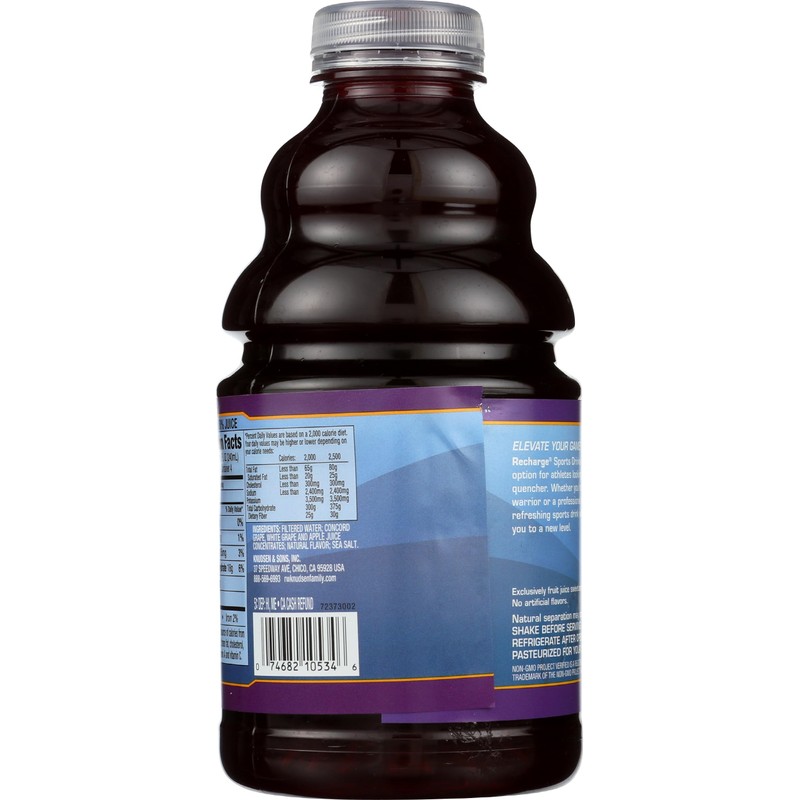 R.W. Knudsen Grape Recharge, All Natural Thirst Quencher Sports Drink,