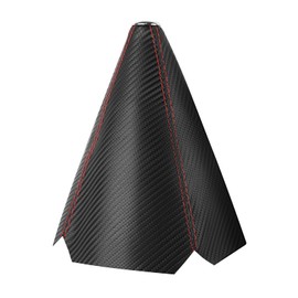 wuyaoyao Car Shift Boot Cover, Leather Gear Shift Knob Dust Cover, Manual Automatic Shifter Boot Sleeve for Protection & Decor, Gear Shift Knob Cover Car Accessories (Carbon Pattern Red Line)