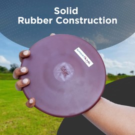 SPORTAXIS Rubber Discus Throw - Solid Rubber Construction - Ideal for Track and Field Training – Brown – 1 KG - Enhance Your Discus Throwing Skills – Ideal for High School & College Throwers