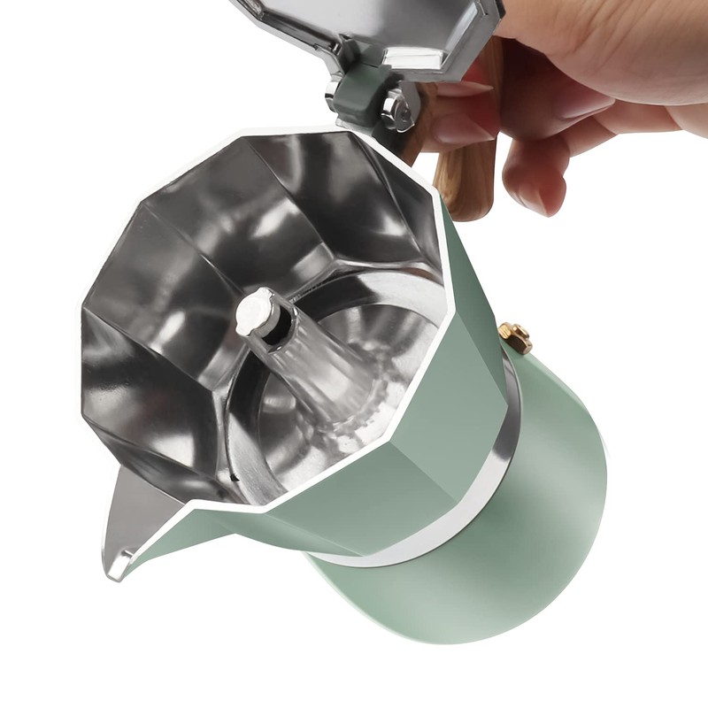OonlyoO - Máquina de café expreso italiana de aluminio, quemador