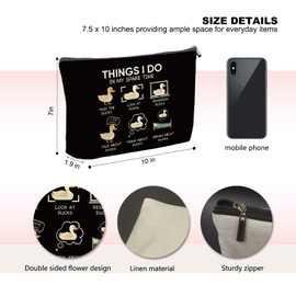 Udinaz Funny Duck Make Up Bag Makeup,Duck Gifts for Duck Lovers women,Duck Bag,Things I Do in My Spare Time Ducks