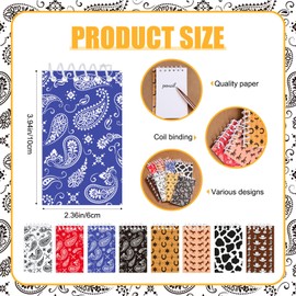Saypacck 98 Pcs Western Cowboy Notebook Pencils and Sticker for Party Favors Cowboy Horse Theme School Supplies Mini Spiral Notepads for Classroom Reward Back to School Gift Office Home Supplies