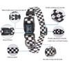Roses&Poetry Dog Collar with Colourful Checkered Patterns, Adjustable Durable Puppy