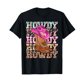 Howdy Cowgirl Boots Hat Rodeo Country Western T-Shirt