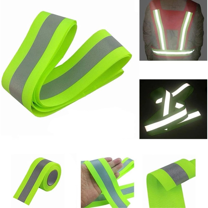 JINBING 50Mm Green Reflective Adhesive Tape 5 Meter High Visibility