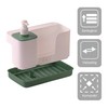 Snips, Soap Dispenser with Sponge and Glove Holder, White Green,