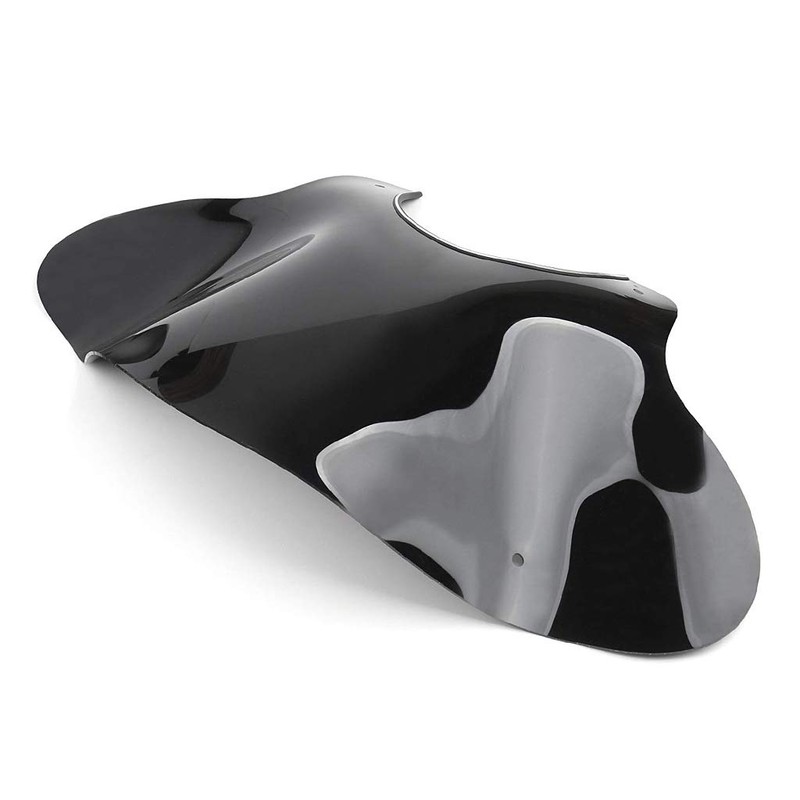 Universal Motorcycle Cruiser Windshield Windscreen With Mounting Kit (Black)
